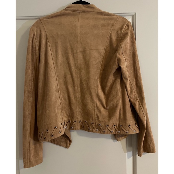 BB Dakota Tan/Brown Suede Jacket Size Small - Picture 2 of 5